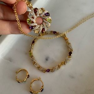 Gold plated jewelry set